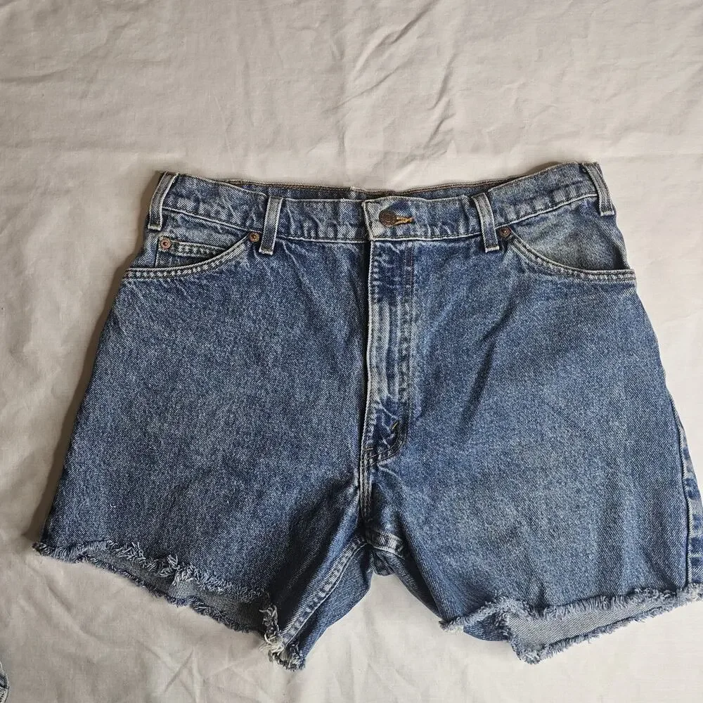 Vintage Levi’s 505 Orange Tab Jeans Cutoff Shorts Fit 36 90s Summer Festival